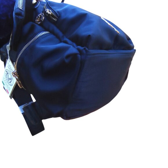 Valentino Orlandi NEW Black Vinyl & Vegan Leather Backpack & Zip Pouc… - Picture 10 of 14